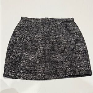 H&M Black and White Tweed Mini Skirt